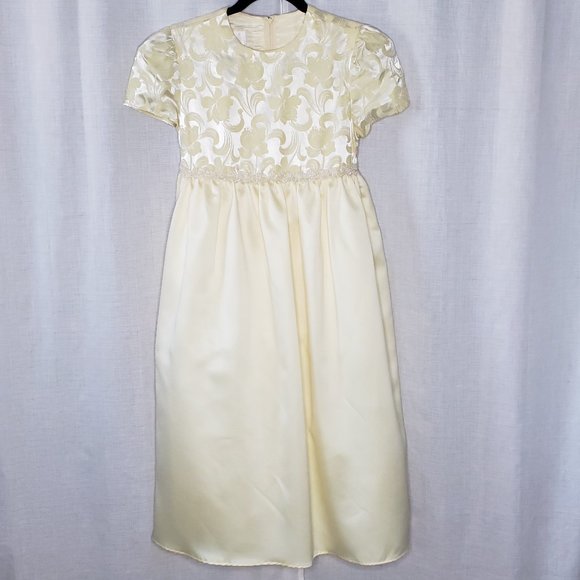 Jessica McClintock Pale Yellow Girls Dress Size 16 - Picture 1 of 12